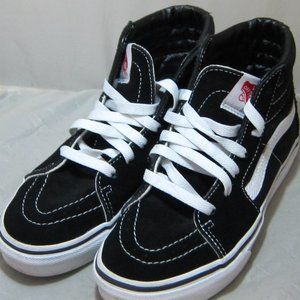 Girls Youth Vans Sk8 Hi Ward Black Suede & Canvas Shoes Sneakers Size 3